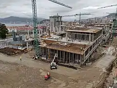 Obras de construcción en el lado oeste. 2021