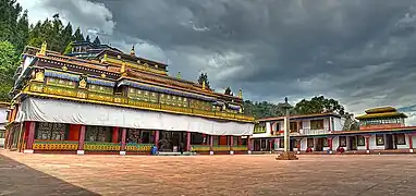 El monasterio de Rumtek en Sikkim was built under the direction of Changchub Dorje, 12th Karmapa Lama in the mid-1700s.