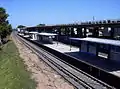 Sector oeste de la estación Villa Luro, visto desde el puente peatonal de la calle Virgilio