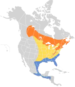 Distribución geográfica del vireo