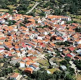 Vista aérea del pueblo.