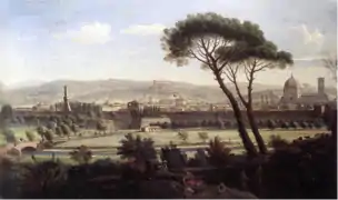 Vista de Florencia desde la Via Bolognese, h. 1695.