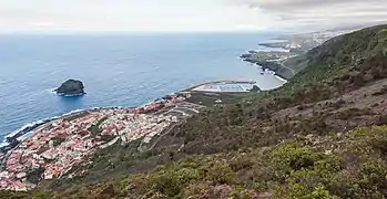 Garachico y la línea de costa.