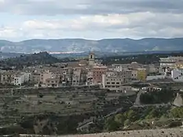 Vista de la localidad desde el castillo.