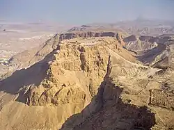 Fortaleza de Masada, donde las legiones romanas asediaron a una guarnición judía.