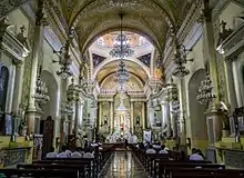 Interior de la basílica colegiata de Nuestra Señora de Guanajuato