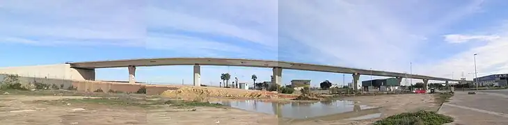 Vista del viaducto del Río San Pedro.