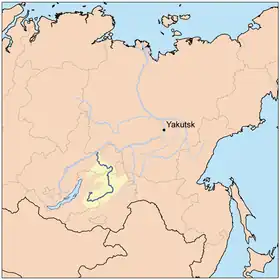 El río Vitim —afluente del Lena— forma la frontera este de Buriatia con el krai de Transbaikalia
