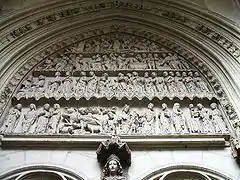 Tímpano del Pórtico Viejo. Iglesia de San Pedro Apóstol en Vitoria.