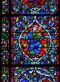 El rey David, vitral de la Catedral de Reims, 1861