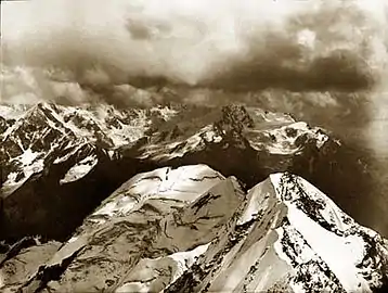 Panorama de las montañas de Svanetia.
