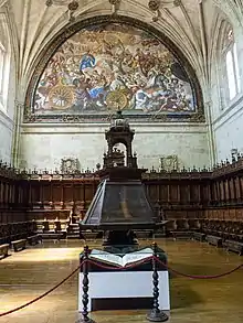 Triunfo de la Iglesia, en el coro del Convento de San Esteban, en Salamanca.