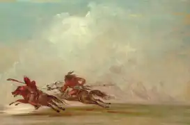 Comanche Osage fight, George Catlin.