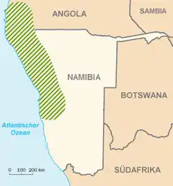 Distribución  de Welwitschia.