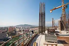 Westgate Tower B (Dalmatia Tower) en construcción, vista desde el piso 16