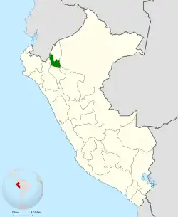 Distribución geográfica de la tangara golinaranja.