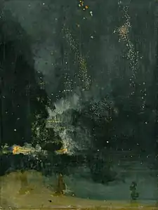 James McNeill Whistler : Nocturno en negro y oro: el cohete cayendo (1872–77), Detroit Institute of Arts.