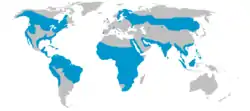 Distribución del águila pescadora