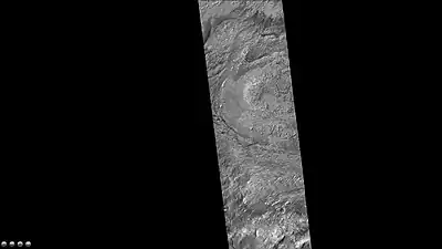 Crommelin visto por la cámara CTX (Marte Reconnaissance Orbiter).