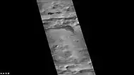 Fontana Cráter, cuando visto por CTX cámara (encima Marte Reconnaissance Orbitador).
