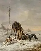 El lobo vivo capturado (1879)