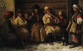 Los pequeños cantantes navideños rusos (1885)
