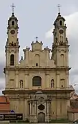 Iglesia misionera de Vilnius, reconstruida en 1751-1756 por Antonio Paracca