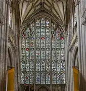 Ventana occidental de la catedral de Winchester, perpendicular