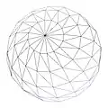 A wireframe sphere with almost 700 vértices, good when viewed from a distance.