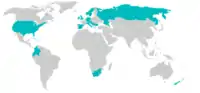 Distribución de Myxobolus cerebralis.