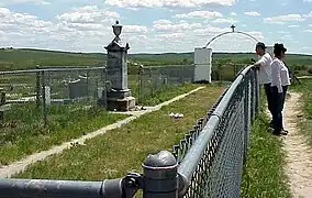 Cementerio en Wounded Knee en la actualidad.