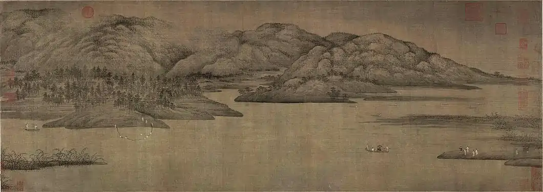 Los ríos Xiao y Xiang, detalle. Museo del palacio, Ciudad Prohibida, Pekín.