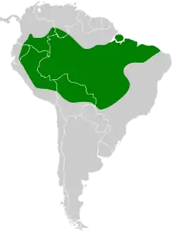 Distribución geográfica del trepador de Lafresnaye.