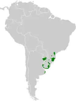 Distribución geográfica de la monjita dominicana.