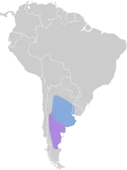 Distribución geográfica de la monjita castaña.