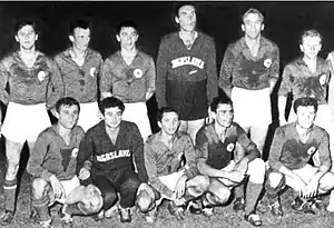 Foto del equipo de Yugoslavia, campeón del torneo.