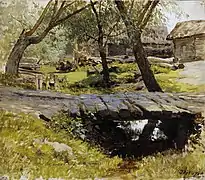 Puentecillo. Slobodá Sávinskaya. Isaak Levitán, 1884.