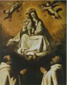 Francisco de Zurbarán, Virgen de la Merced con dos mercdarios (ca. 1635-1640).