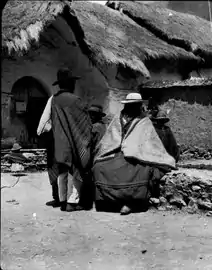 Indianer och cholos. Pelechuco. Bolivia imagen de Erland Nordenskiöld, 1904-1905.