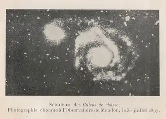 Galaxia Remolino el 30 de julio de 1897 por el observatorio de Meudon.