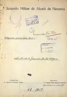 Expediente judicial de fallecimiento (15/07/1939).