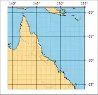 Figure 3. Distribution map of Platynectes larsoni, north-eastern Queensland, Australia