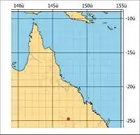 Figure 3. Distribution map of Platynectes ponteri, south-eastern Queensland, Australia