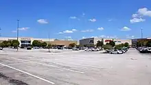 A mall and parking lot