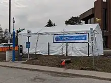 A PPE donation drive at North York General Hospital