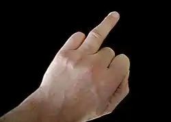 Using ring or fourth finger instead of middle finger in order to