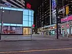 An empty Yonge–Dundas Square in Toronto