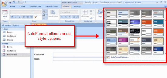 AutoFormat Options