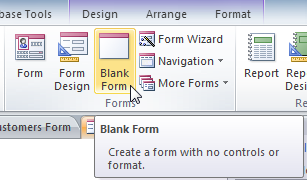 The Blank Form command