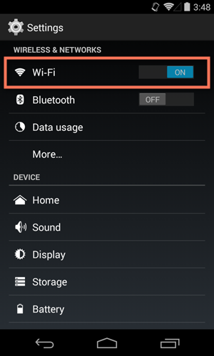 wifi setting